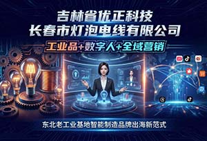吉林省优正科技为长春市灯泡电线有限公司研发AI数字人直播系统全案深度解析：融合传统制造基因与前沿AI能力，构建“工业品+数字人+全域营销”三位一体的东北老工业基地智能制造品牌出海新范式